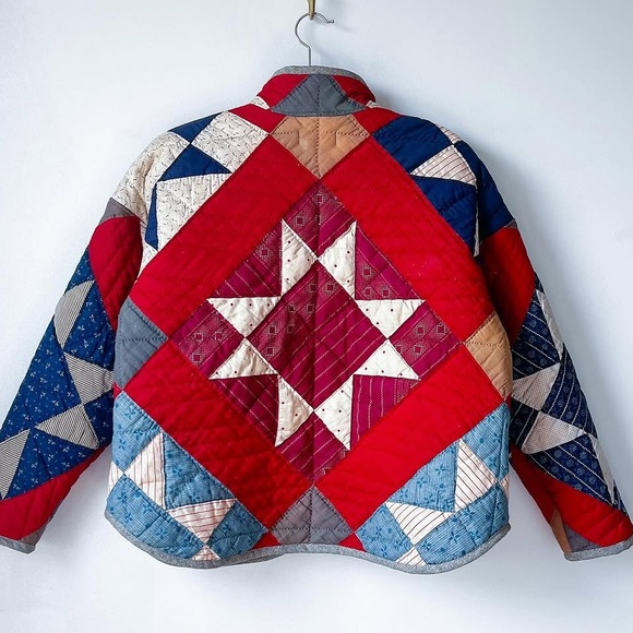 Anemone vintage quilted Multicolor star jacket - Picture 3 of 3
